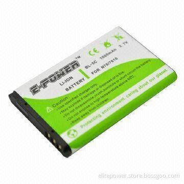 Mobile Phone Battery BL-5C for Nokia N70, N71 and N91 with 1,050mAh, 1-year Warranty